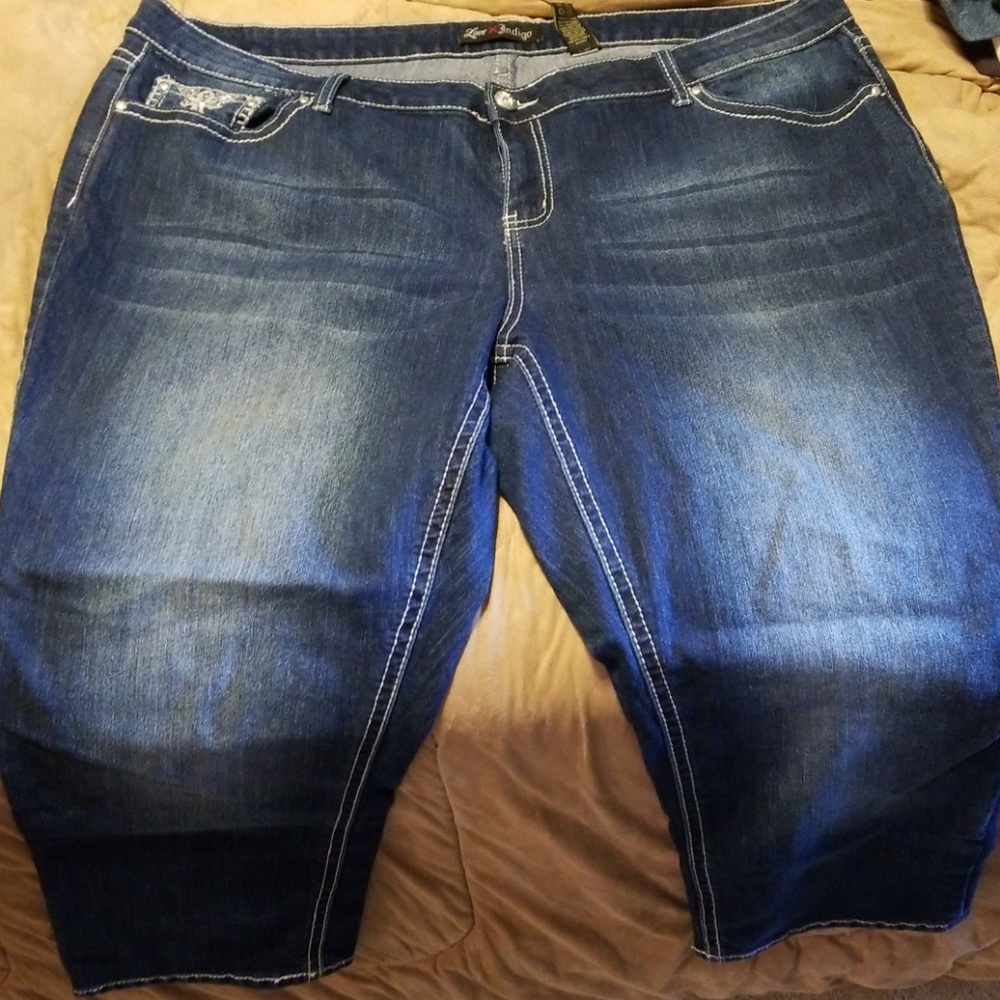 Denim capris